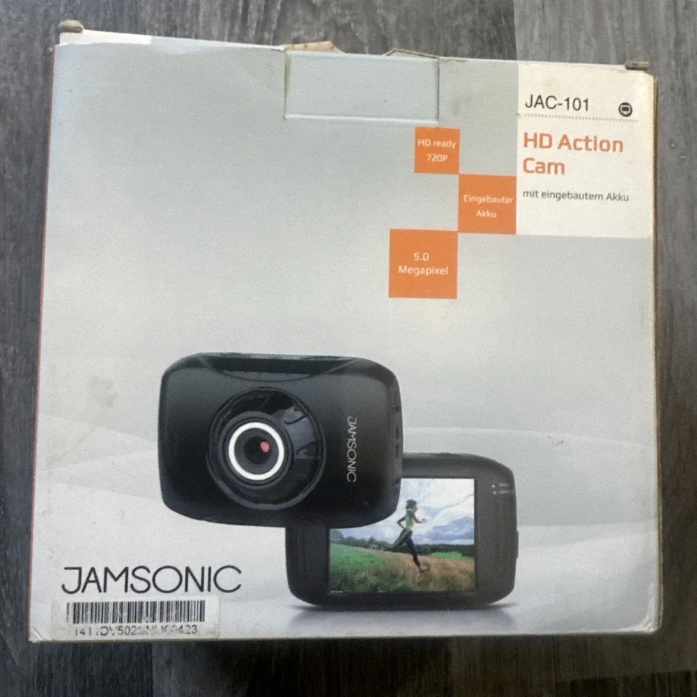 Jamsonic JAC-101 HD Waterproof Action Cam w/ LCD, MicroSD, USB, Black 720p